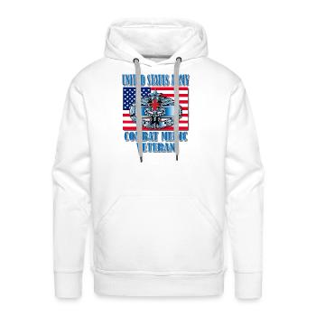Combat Medic 2nd Award Memorable Us - Men's Premium Hoodie - white - Front - Liam (192cm)