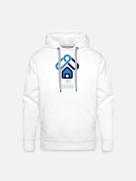 Go Home! - Men's Premium Hoodie - white
