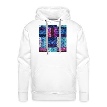 Comfy Soft Quilting Pattern - Men's Premium Hoodie - white - Front - Liam (192cm)