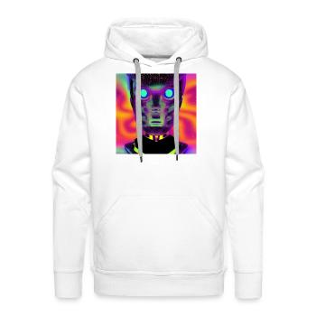 Abstract alien portrait - Men's Premium Hoodie - white - Front - Liam (192cm)