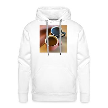 Coffee mugs for coffee drinkers - Men's Premium Hoodie - white - Front - Liam (192cm)