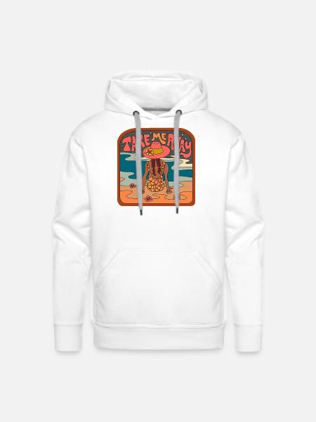 Take Me Away - Men's Premium Hoodie - white