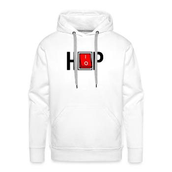 hip hop - Men's Premium Hoodie - white - Front - Liam (192cm)