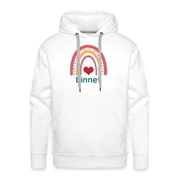 Linnet Vintage Boho Rainbow - Men's Premium Hoodie - white - Front - Liam (192cm)