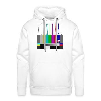 No signal TV screen SMPTE color bars - Men's Premium Hoodie - white - Front - Liam (192cm)