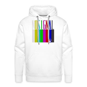 No signal TV screen EBU Colorbars - Men's Premium Hoodie - white - Front - Liam (192cm)