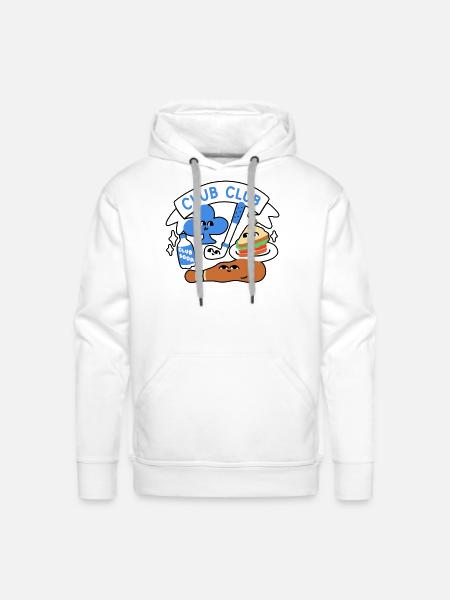 Club Club Cute Version - Men's Premium Hoodie - white