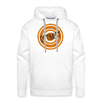 Optimist Black Word - Men's Premium Hoodie - white - Front - Liam (192cm)
