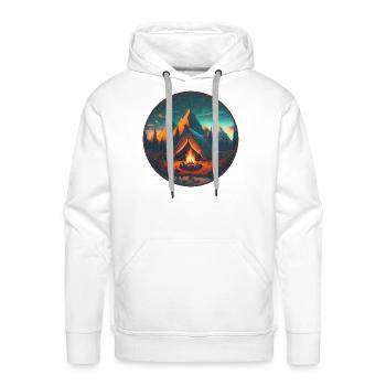Life Is Better At The Campground Campfire Family - Men's Premium Hoodie - white - Front - Liam (192cm)