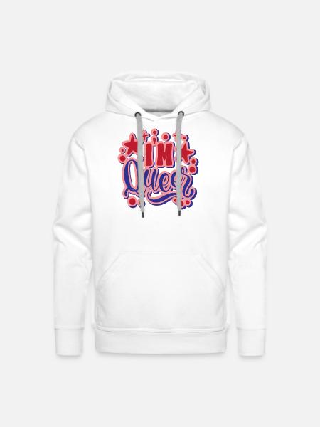 I´m Queer - Men's Premium Hoodie - white