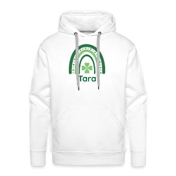 Tara Clover Charm Boho Rainbow - Men's Premium Hoodie - white - Front - Liam (192cm)