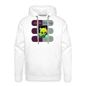 alien Miss you Darling - Men's Premium Hoodie - white - Front - Liam (192cm)
