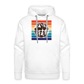 Jesus Freak vintage 70s - Men's Premium Hoodie - white - Front - Liam (192cm)