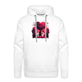 valentine's day - Men's Premium Hoodie - white - Front - Liam (192cm)
