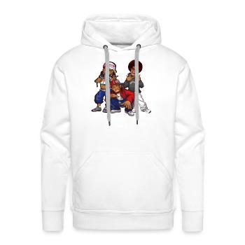 hip hop street art.graffiti hip hop dance - Men's Premium Hoodie - white - Front - Liam (192cm)