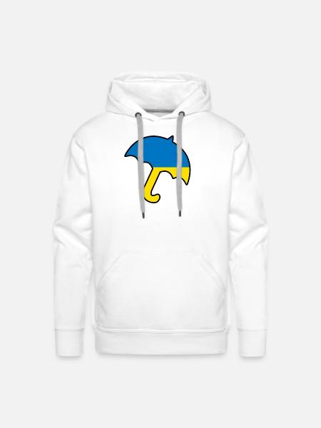 umbrella Ukraine - Men's Premium Hoodie - white