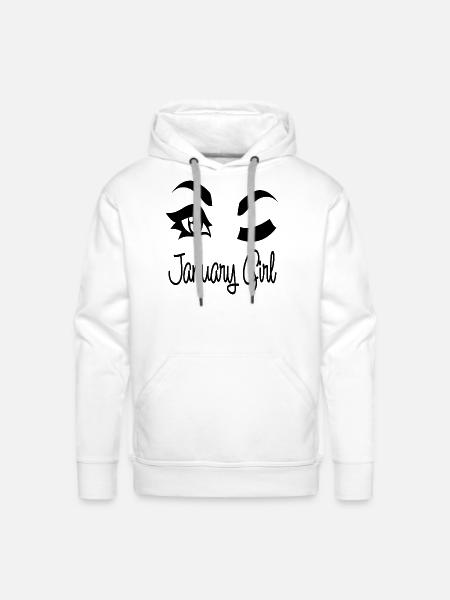 January Girl - Men's Premium Hoodie - white