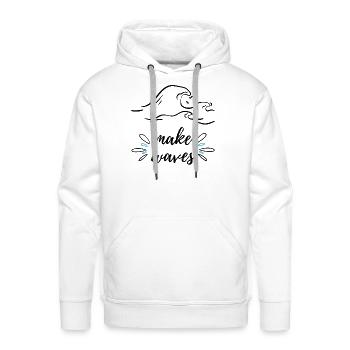 make waves - Men's Premium Hoodie - white - Front - Liam (192cm)