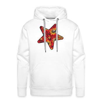 Starfish red floral - Men's Premium Hoodie - white - Front - Liam (192cm)