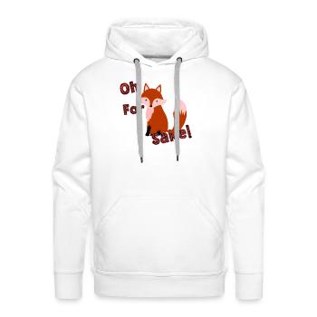 Oh, for Fox Sake! - Men's Premium Hoodie - white - Front - Liam (192cm)