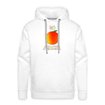 So Peachy - Men's Premium Hoodie - white - Front - Liam (192cm)