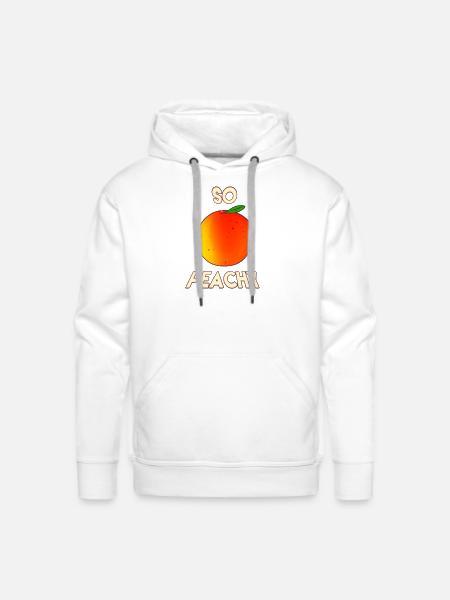So Peachy - Men's Premium Hoodie - white