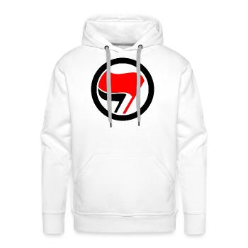 Antifascist Action Antifa Leftist Socialist - Men's Premium Hoodie - white - Front - Liam (192cm)