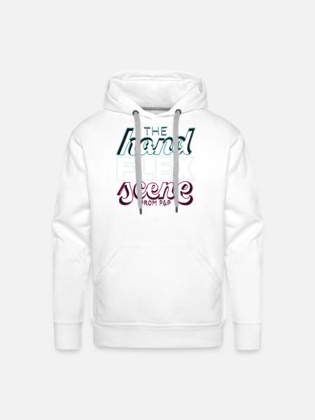 The Hand Flex Scene - Men's Premium Hoodie - white