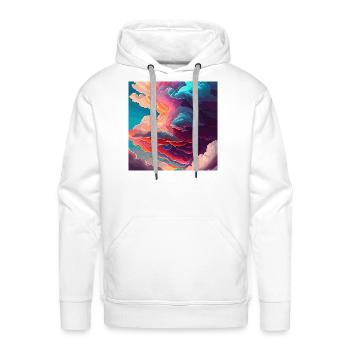 Clouds - Men's Premium Hoodie - white - Front - Liam (192cm)