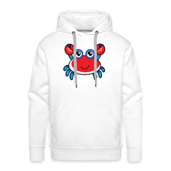 Red White and Blue Happy Crab - Men's Premium Hoodie - white - Front - Liam (192cm)