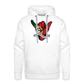 Portugal Shaka - Men's Premium Hoodie - white - Front - Liam (192cm)