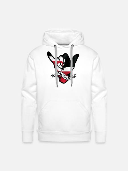 Maori Shaka - Men's Premium Hoodie - white