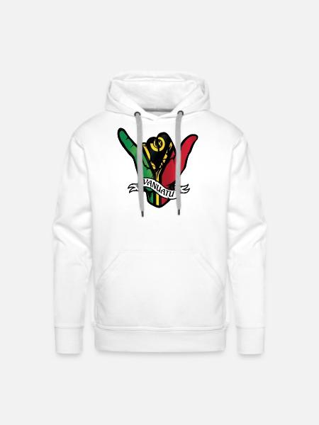 Vanuatu Shaka - Men's Premium Hoodie - white