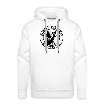 cowboy fast draw association - Men's Premium Hoodie - white - Front - Liam (192cm)