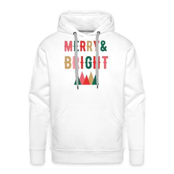 Merry Bright - Men's Premium Hoodie - white - Front - Liam (192cm)
