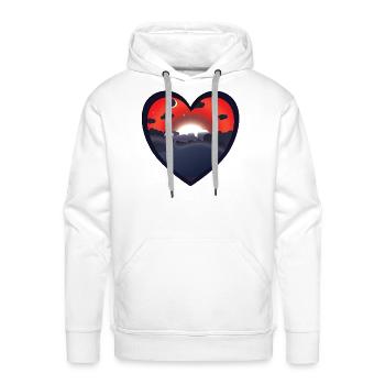 Red and blue - Men's Premium Hoodie - white - Front - Liam (192cm)