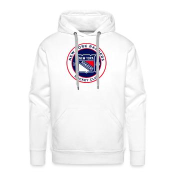 Ny Ranger log - Men's Premium Hoodie - white - Front - Liam (192cm)