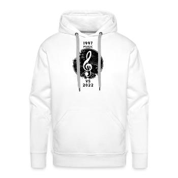 1997 music VS 2022 music - Men's Premium Hoodie - white - Front - Liam (192cm)