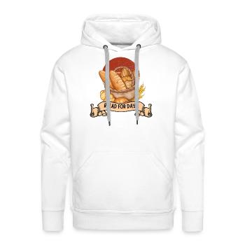 Bread for days - Men's Premium Hoodie - white - Front - Liam (192cm)