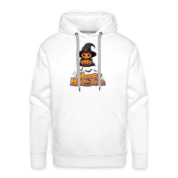 Printed design Happy halloween - Men's Premium Hoodie - white - Front - Liam (192cm)