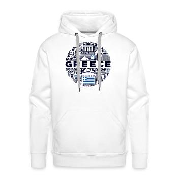 Greece - Men's Premium Hoodie - white - Front - Liam (192cm)