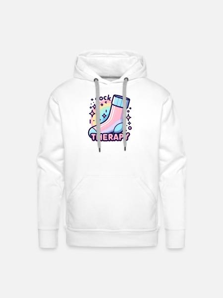 Stocking: Sock therapy - Men's Premium Hoodie - white