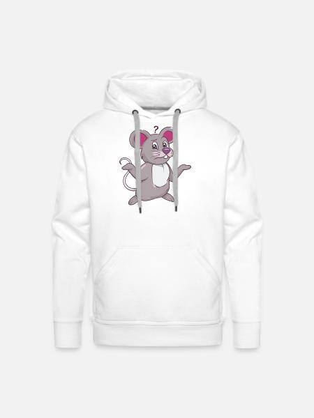 Not So Mouse - Men's Premium Hoodie - white