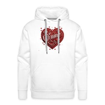 Be Mine Bliss - Men's Premium Hoodie - white - Front - Liam (192cm)