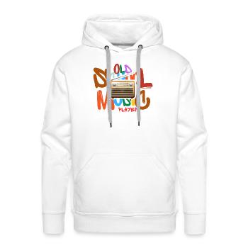 Old School Music Player - Men's Premium Hoodie - white - Front - Liam (192cm)