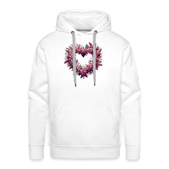 Lilac Flower Bush - Men's Premium Hoodie - white - Front - Liam (192cm)