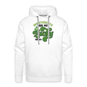 My Students Are My Lucky Charms - Men's Premium Hoodie - white - Front - Liam (192cm)