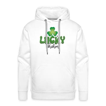 Lucky Charm - Men's Premium Hoodie - white - Front - Liam (192cm)