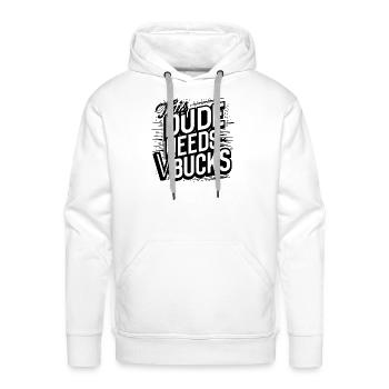 fonctionnera pour des dollars drôle v cadeaux pour des dollars - Molleton à capuche Premium pour homme - blanc - Devant - Liam (192cm)