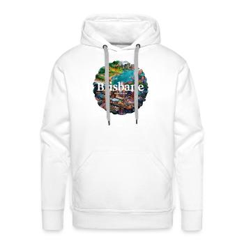 Brisbane australia - Men's Premium Hoodie - white - Front - Liam (192cm)
